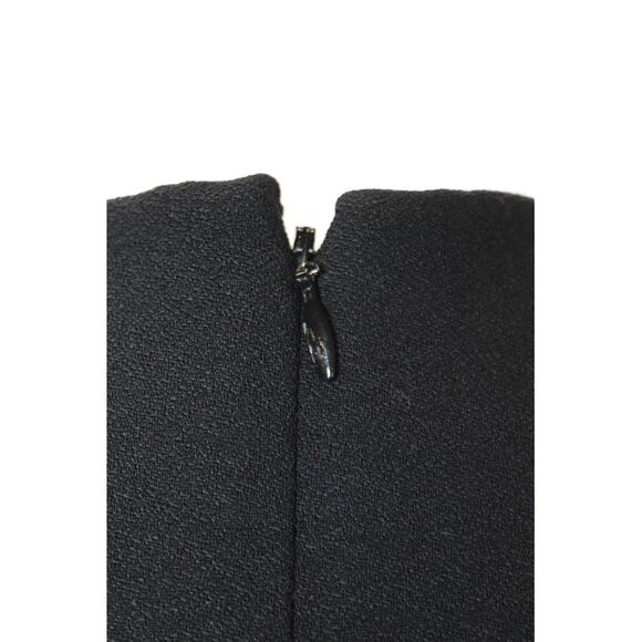 L'Agence Womens Pleated Waist Asymmetric Hem 3/4 Sleeve Dress Black Size 4 - Picture 4 of 7